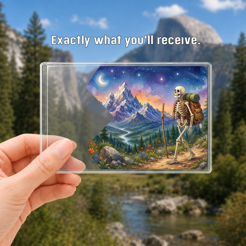Skeleton National Park Pass Sleeve | Gift for Hikers and Nature Lovers