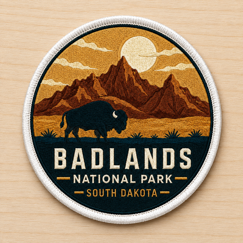 Badlands National Park Iron-on Patch | Gift for Hikers & Travel Lovers