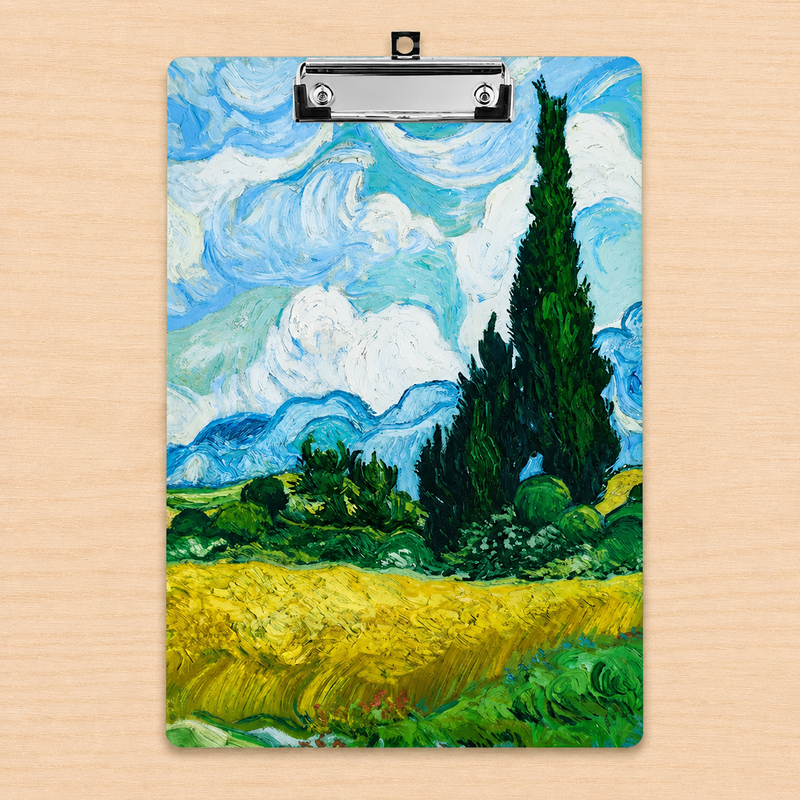 Acrylic Paper Clipboard Van Gogh Vintage for Teachers | Durable Clear Clipboard for Office & School Supplies