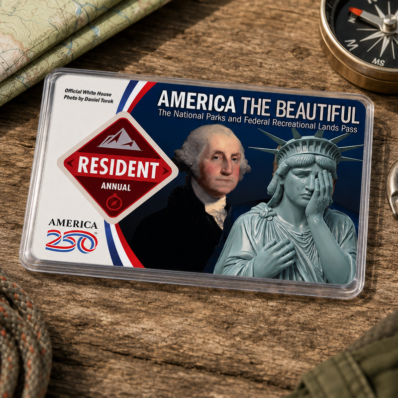 Anti Trump National Park Pass Sleeve – America the Beautiful Pass Protector for Hikers & Travel Lovers