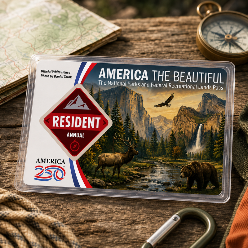 America the Beautiful National Park Pass Sleeve – Card Holder for Hikers & Travel Lovers