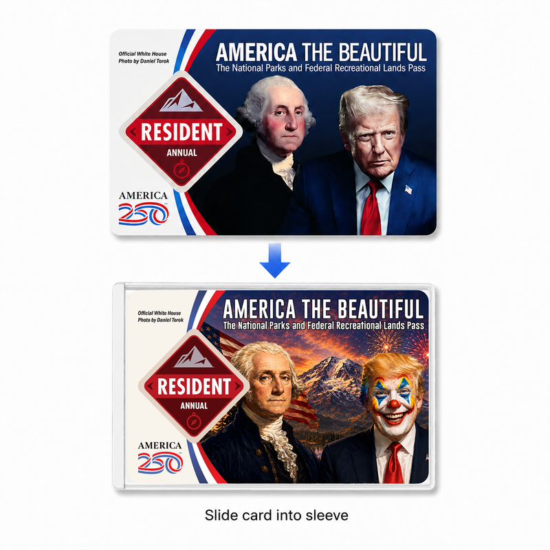 Pack Anti Trump National Park Pass Sleeve | Gifts for Hikers & Camp Lovers | Pass Protector