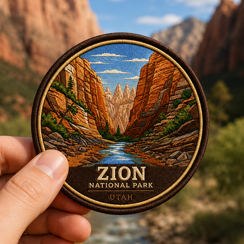 Zion National Park Iron-on Patch | Gift for Hikers & Travel Lovers