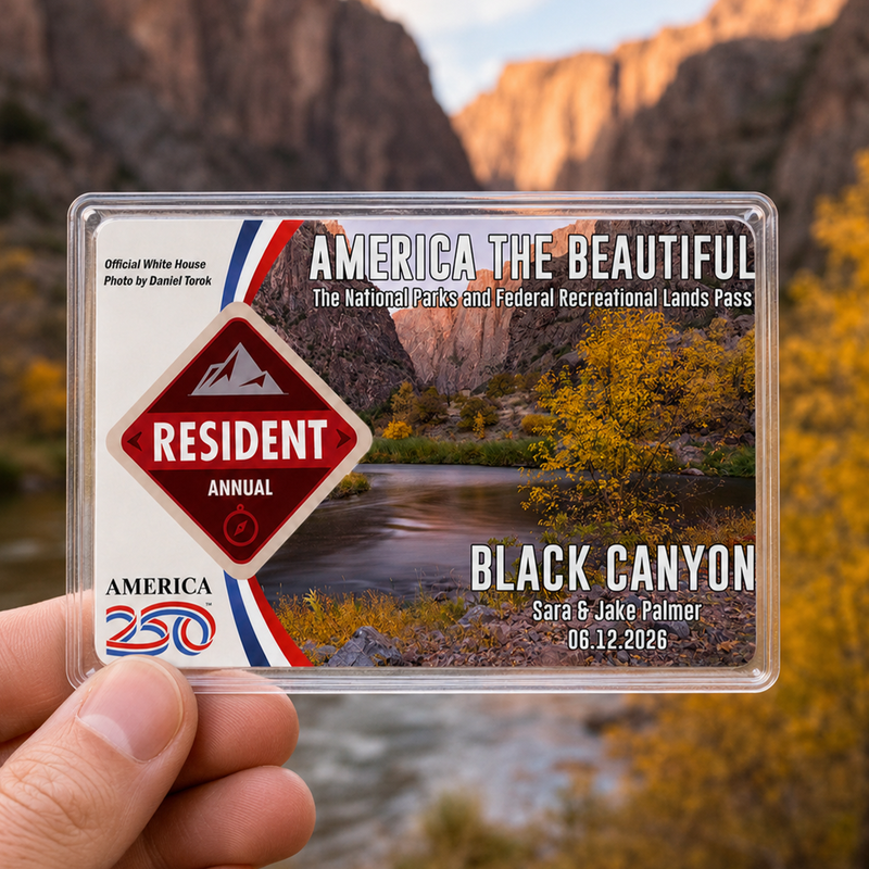 Pack 6 Black Cayon National Park Pass Sleeves – Landscapes & Animals | Gift for Hikers & Travel Lovers