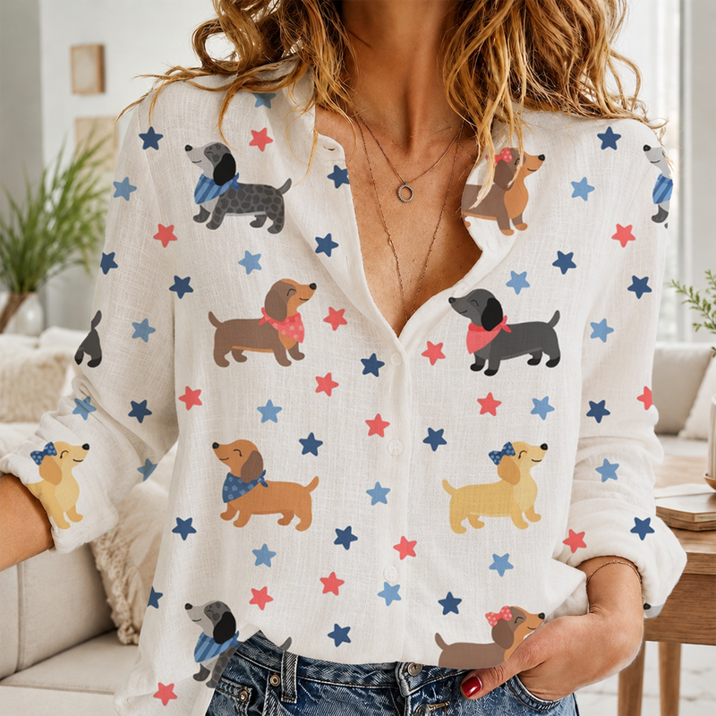 Dachshund Women Blouse Shirt | Gift For Dog Lovers