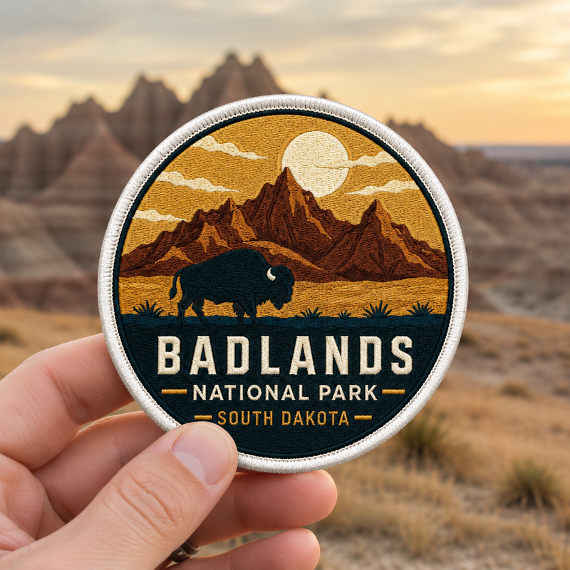 Badlands National Park Iron-on Patch | Gift for Hikers & Travel Lovers