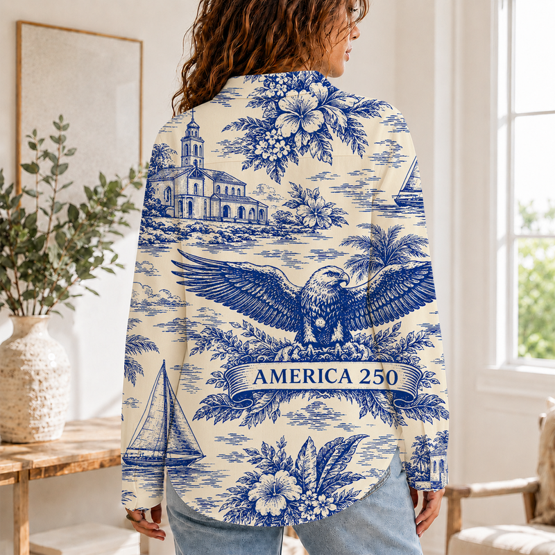 America 250 Eagle 4th Of July Blouse | Patriotic Shirt For Women