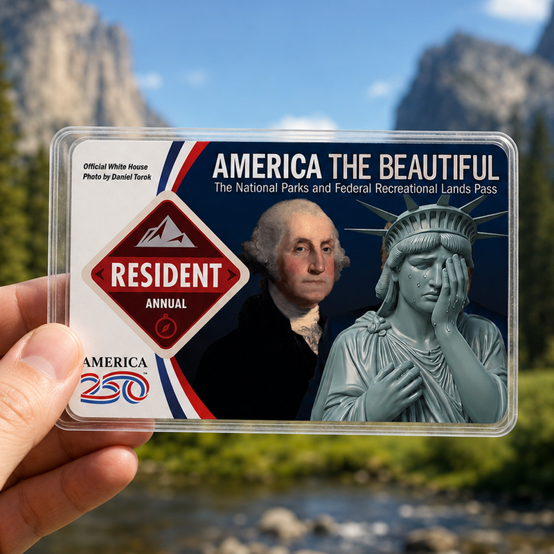 Anti Trump National Park Pass Sleeve – America the Beautiful Pass Protector for Hikers & Travel Lovers