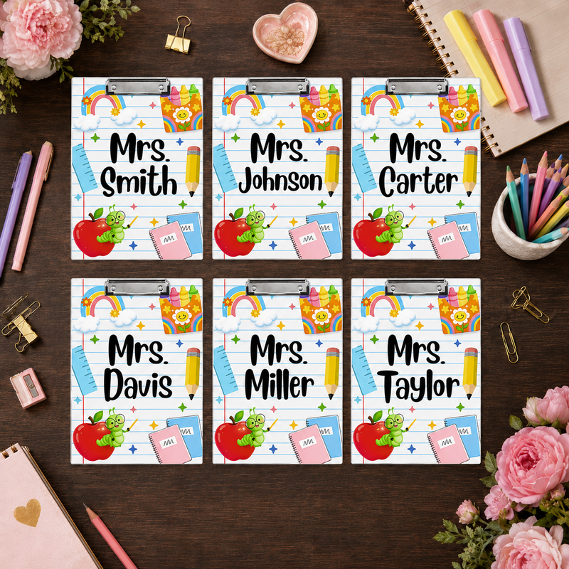 Custom Acrylic Clipboard with Name - Back to School Teacher Gift