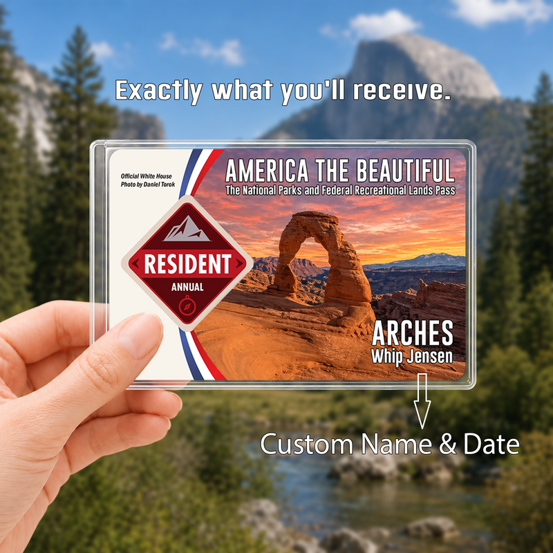Custom Arches National Park Pass Sleeve – America the Beautiful Card Holder for Hikers & Travel Lovers