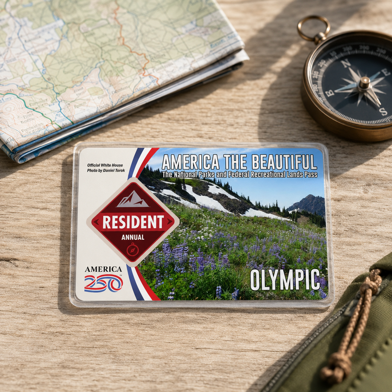 Olympic National Park Pass Sleeve | Gift for Hikers & Campers