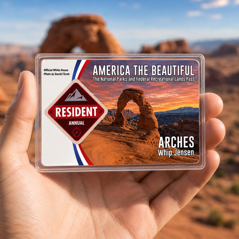 Custom Arches National Park Pass Sleeve – America the Beautiful Card Holder for Hikers & Travel Lovers