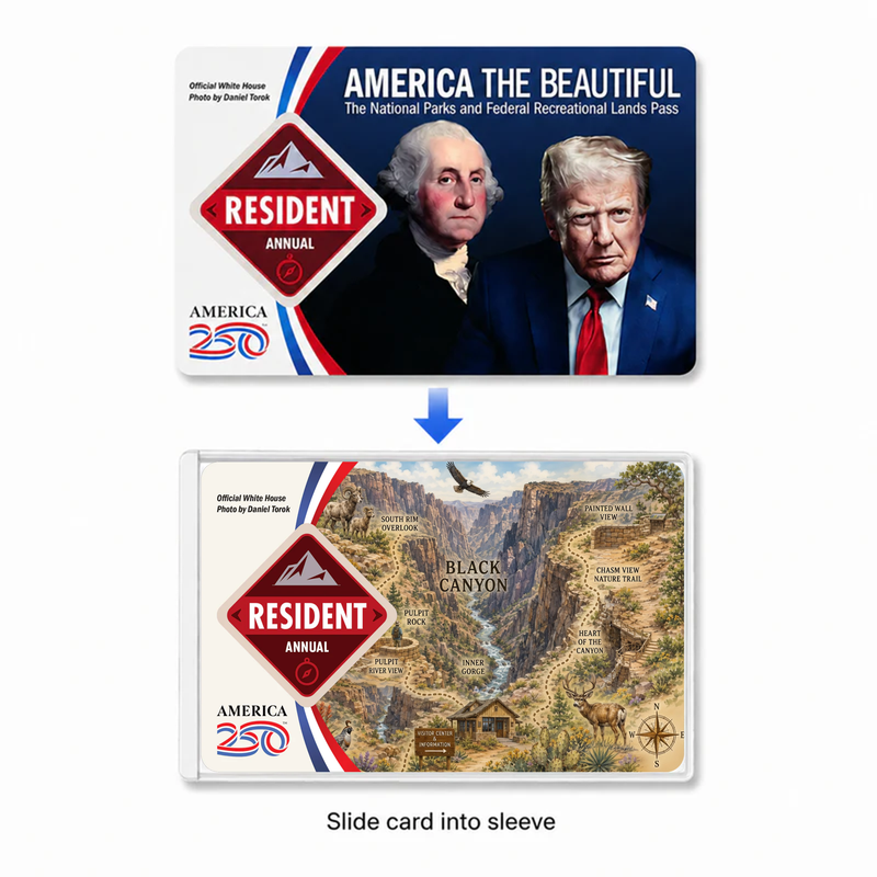 Black Canyon Map National Park Pass Sleeve | Gift for Hikers & Travel Lovers