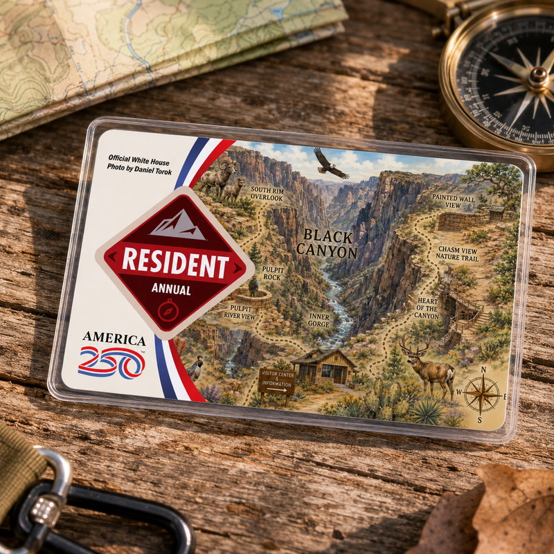 Black Canyon Map National Park Pass Sleeve | Gift for Hikers & Travel Lovers