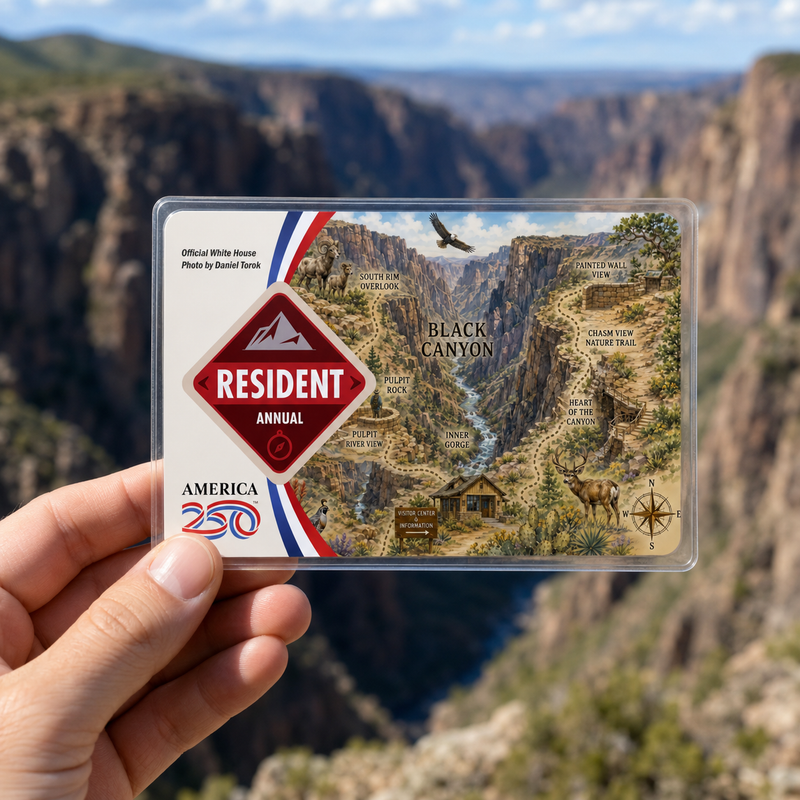 Black Canyon Map National Park Pass Sleeve | Gift for Hikers & Travel Lovers