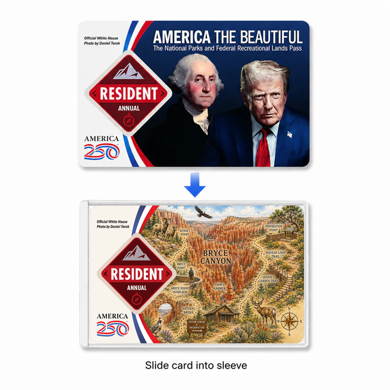 Bryce Canyon Map National Park Pass Sleeve | Gift for Hikers & Travel Lovers