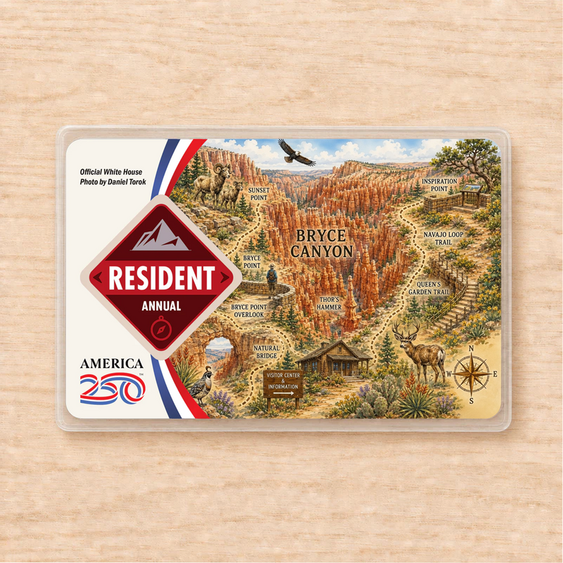 Bryce Canyon Map National Park Pass Sleeve | Gift for Hikers & Travel Lovers