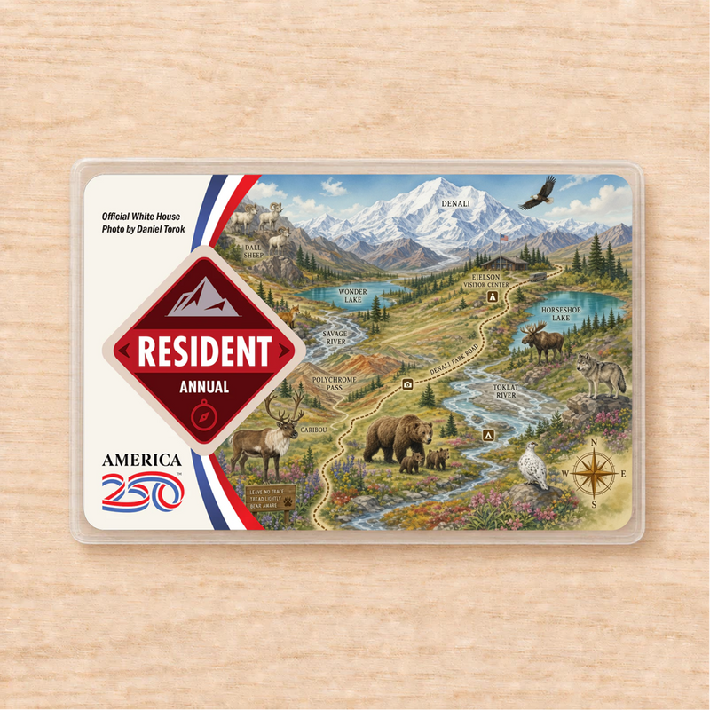 Denali Map National Park Pass Sleeve | Gift For Hikers & Travel Lovers