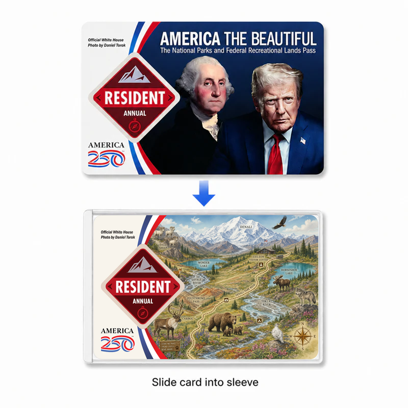 Denali Map National Park Pass Sleeve | Gift For Hikers & Travel Lovers