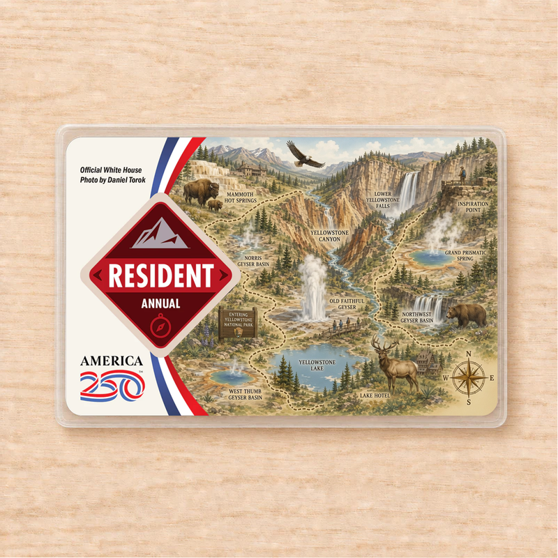 Yellowstone Map National Park Pass Sleeve | Gift for Hikers & Travel Lovers