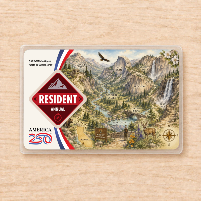 Yosemite Map National Park Pass Sleeve | Gift for Hikers & Travel Lovers