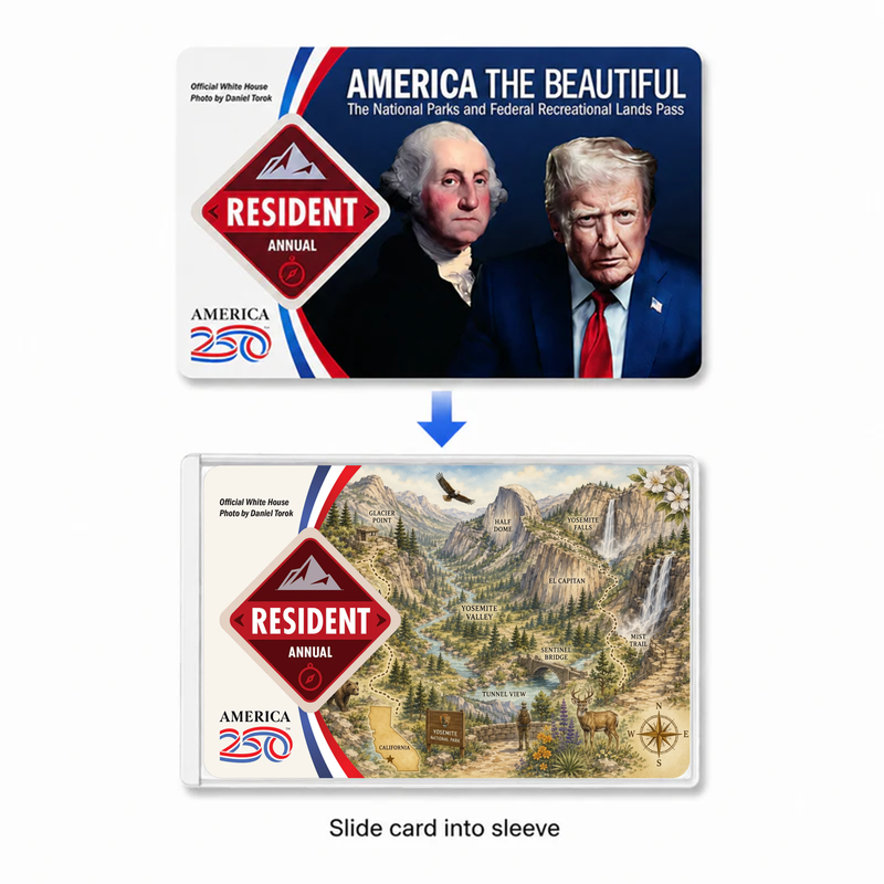 Yosemite Map National Park Pass Sleeve | Gift for Hikers & Travel Lovers