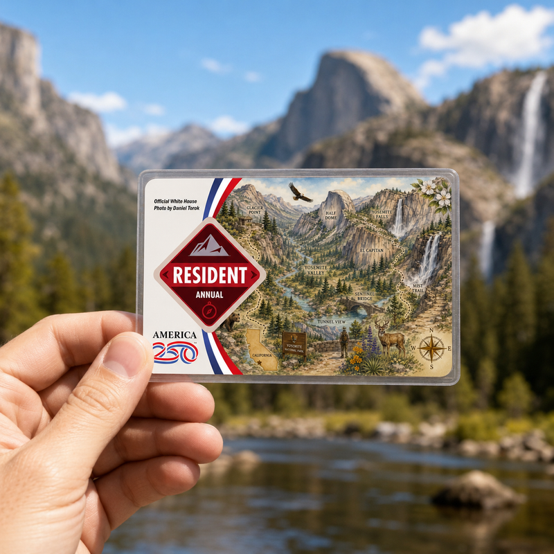 Yosemite Map National Park Pass Sleeve | Gift for Hikers & Travel Lovers