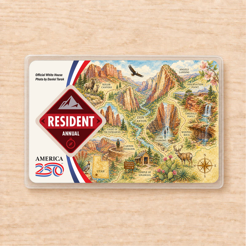 Zion Map National Park Pass Sleeve | Gift for Hikers & Travel Lovers