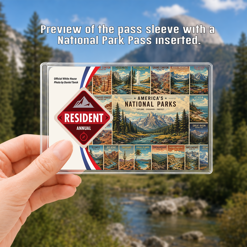 National Parks Stamp Pass Sleeve, Gift for Hikers and Campers