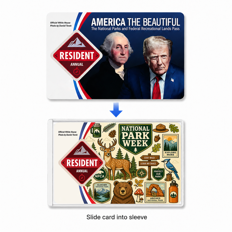National Park Week Pass Sleeve | Gift for Hikers & Nature Lovers