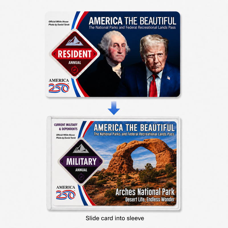 Arches National Park Pass Sleeve | Gift For Hikers & Travel Lovers | Pass Protector