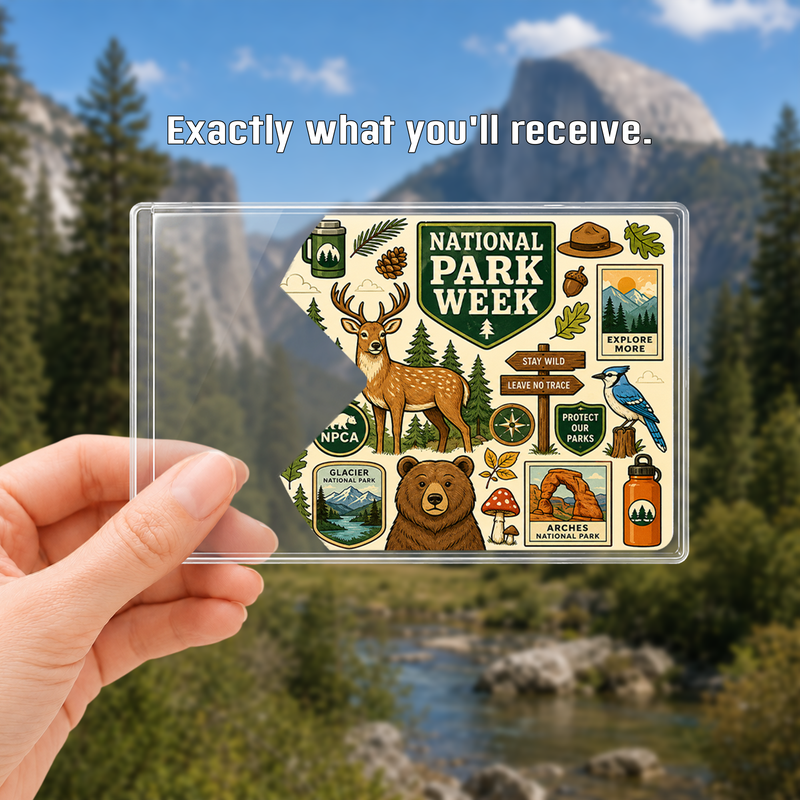National Park Week Pass Sleeve | Gift for Hikers & Nature Lovers