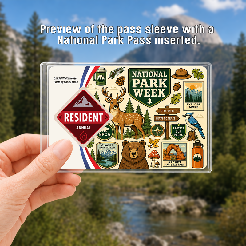 National Park Week Pass Sleeve | Gift for Hikers & Nature Lovers