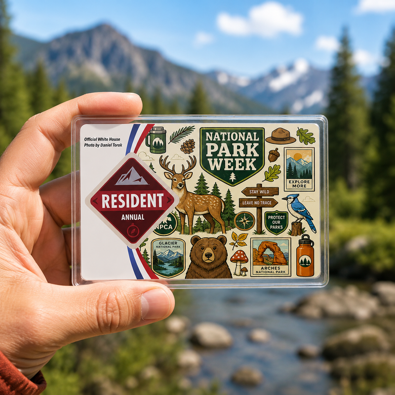 National Park Week Pass Sleeve | Gift for Hikers & Nature Lovers