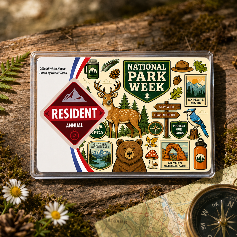 National Park Week Pass Sleeve | Gift for Hikers & Nature Lovers