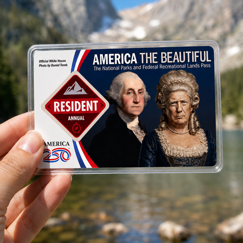 Anti Trump National Park Pass Sleeve – America the Beautiful Card Cover for Hikers & Travel Lovers