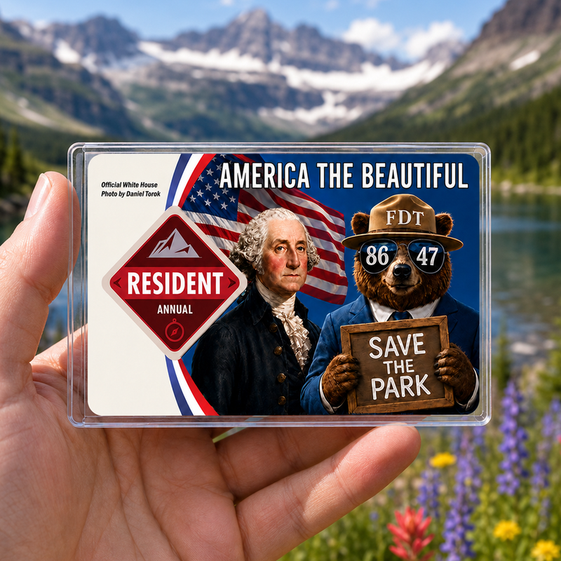 Resist Bear National Park Pass Sleeve – Gift for Hikers & Nature Lovers