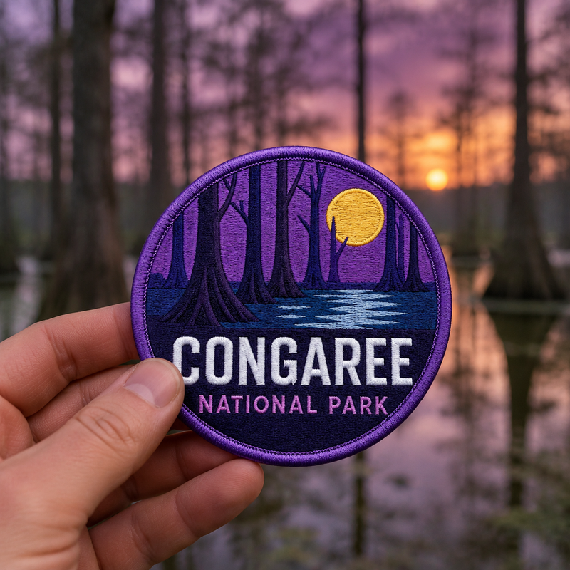Congaree National Park Iron-on Patch | Gift for Hikers & Travel Lovers