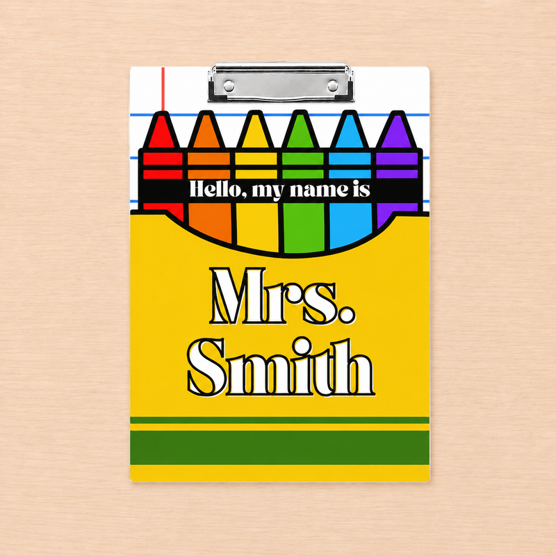 Custom Acrylic Clipboard - Personalized Back to School Teacher Gift