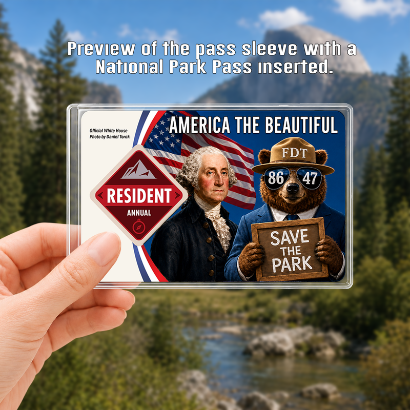 Resist Bear National Park Pass Sleeve – Gift for Hikers & Nature Lovers