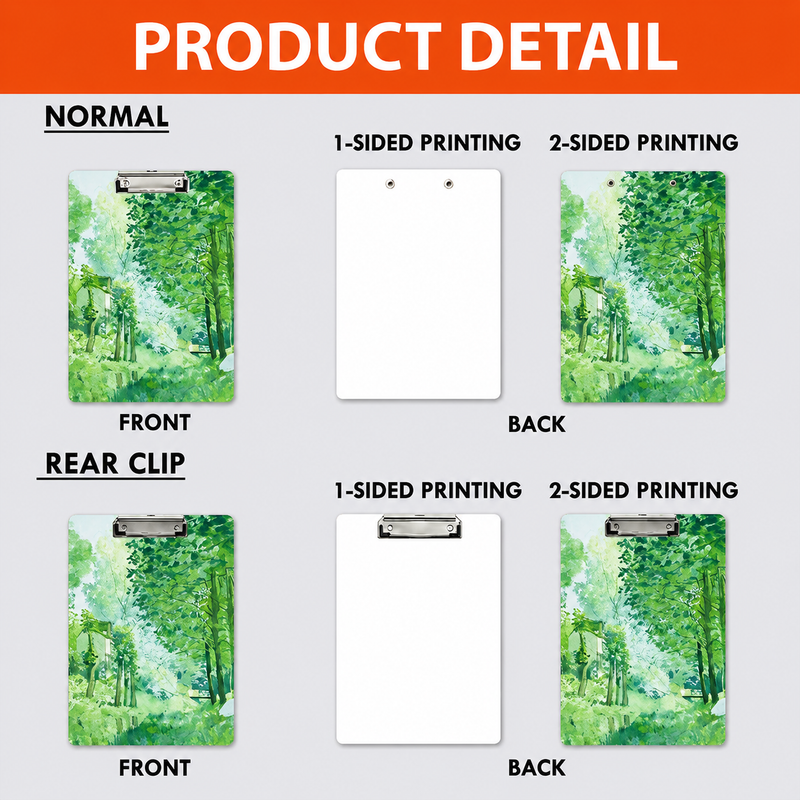 Acrylic Paper Clipboard Nature for Teachers | Durable Clear Clipboard for Office & School Supplies