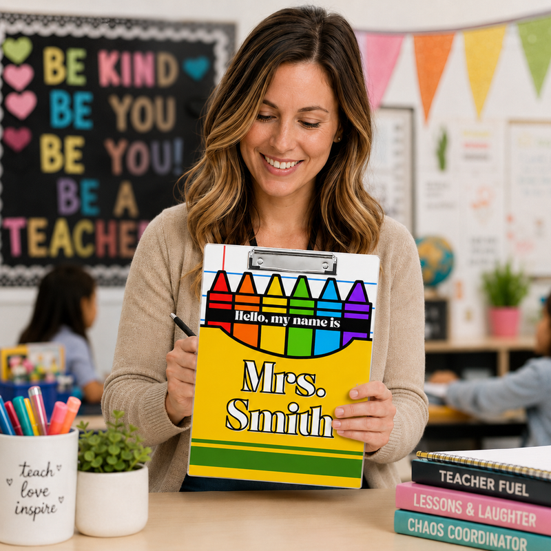 Custom Acrylic Clipboard - Personalized Back to School Teacher Gift