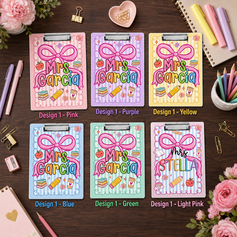Custom Acrylic Paper Clipboard - Back To School Teacher Gift