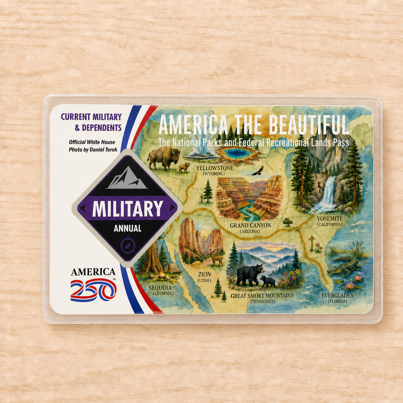 America the Beautiful Pass Sleeve | Gift For Hikers & Travel Lovers | Pass Protector