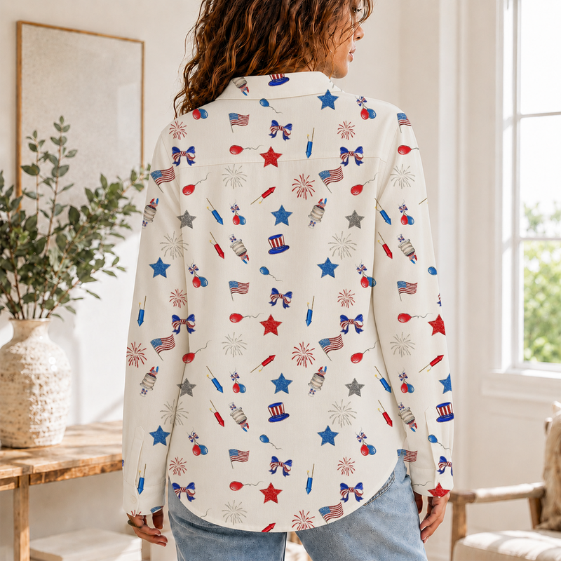 4th of July Women Blouse Shirt | Gift For Patriotic Lovers