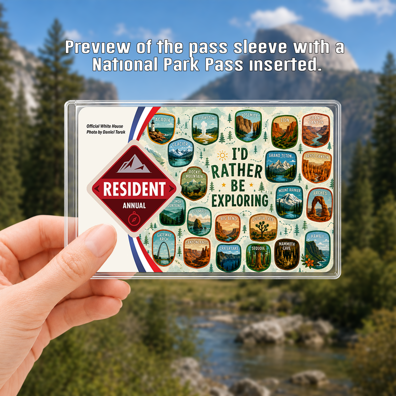 America the Beautiful National Park Pass Sleeve – Card Holder for Hikers & Travel Lovers