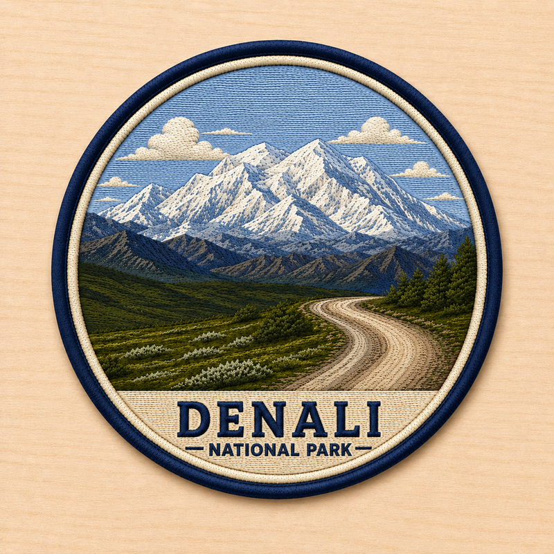 Denali National Park Iron-on Patch | Gift for Hikers & Travel Lovers