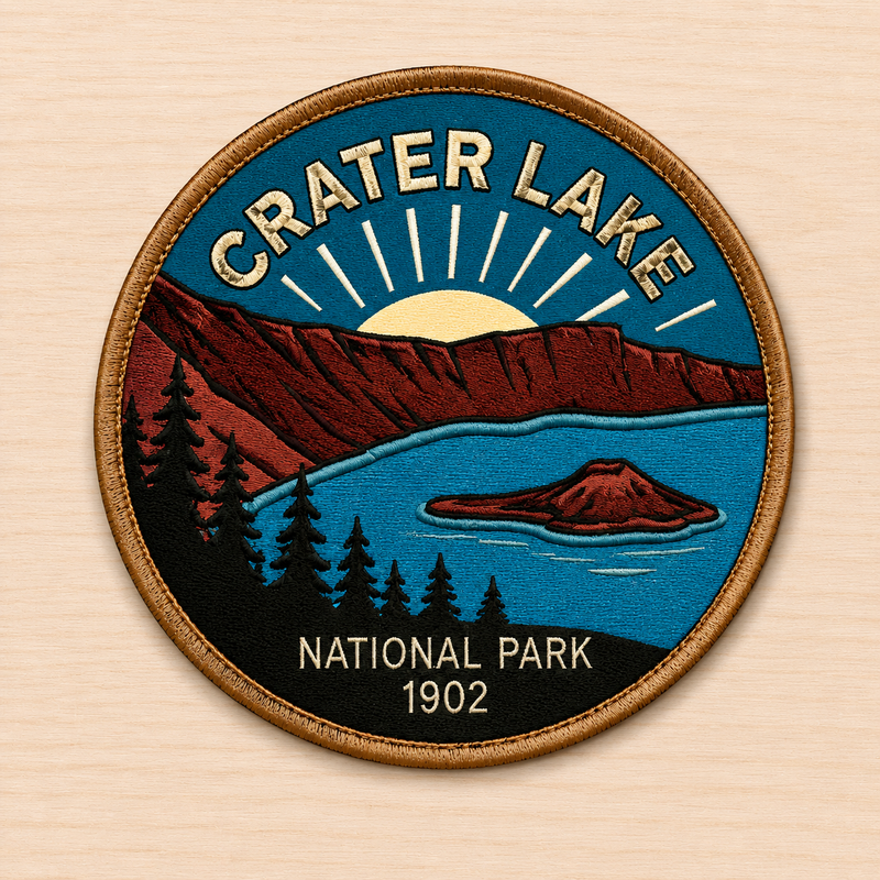 Crater Lake National Park Iron-on Patch | Gift for Hikers & Travel Lovers