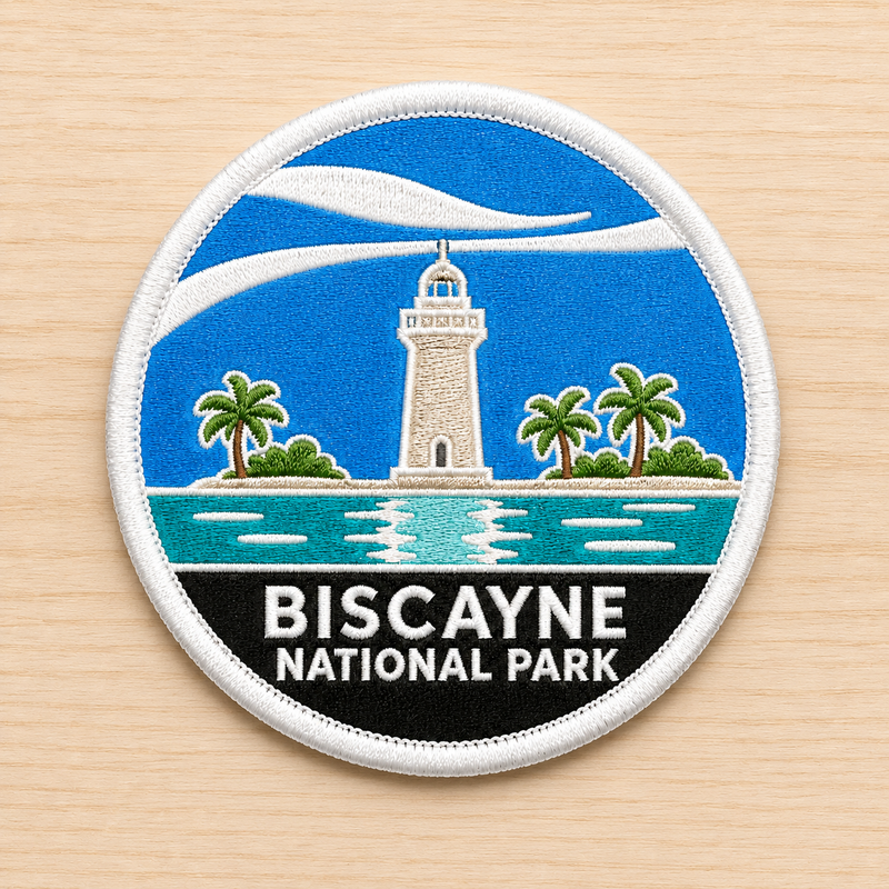 Biscayne National Park Iron-on Patch | Gift for Hikers & Travel Lovers