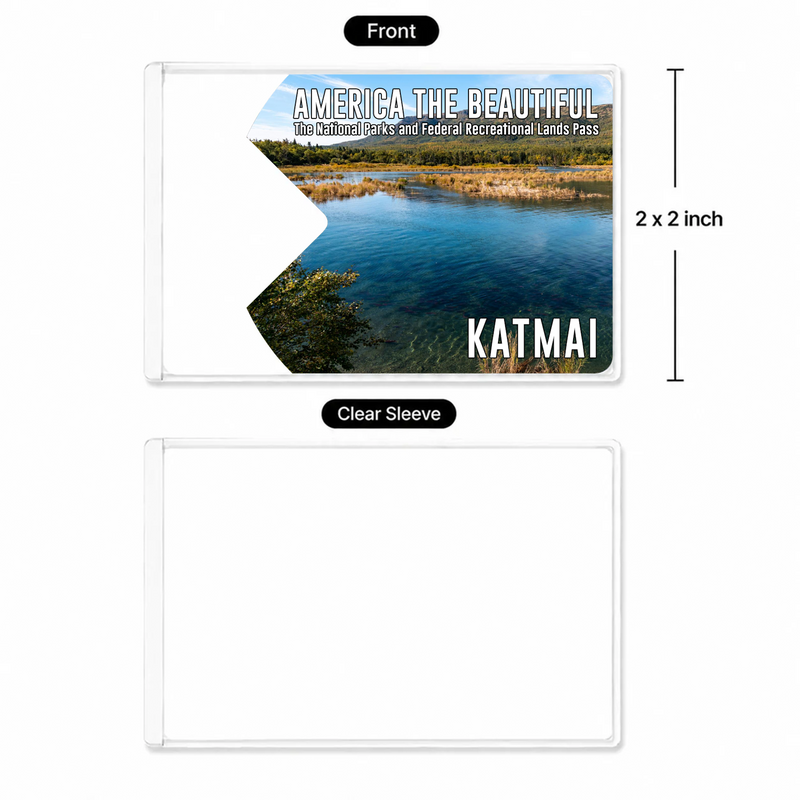 Katmai National Park Pass Sleeve | Gift For Hikers & Travel Lovers | Pass Protector